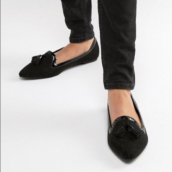 asos black flats